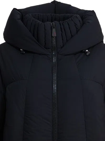Moncler Ski Jacket With Hood And Elastic Cuffs In Black