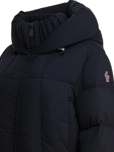 Moncler Ski Jacket With Hood And Elastic Cuffs In Black