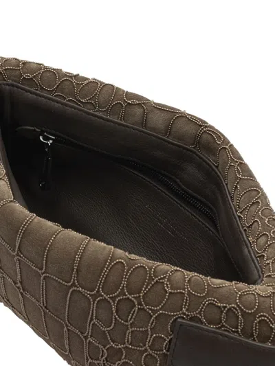 Brunello Cucinelli "essence" Clutch In Brown