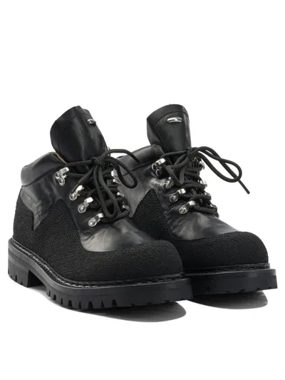 Our Legacy Ankle Boots With Round Toe And Lug Sole In Black