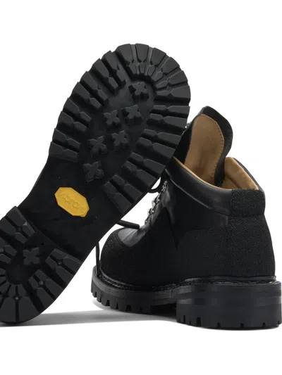 Our Legacy Ankle Boots With Round Toe And Lug Sole In Black