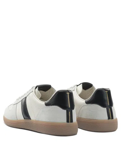 Tom Ford Suede-trimmed Leather Sneakers In White