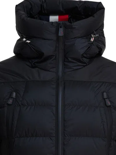 Moncler Hooded Quilted Ski Down Jacket In Black