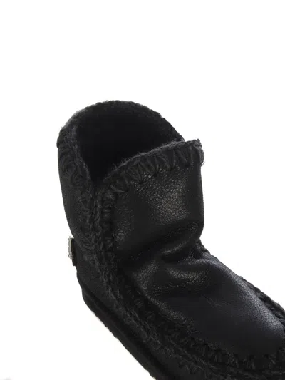 Mou Eskimo 18 Rhinestones Logo Shoes In Black