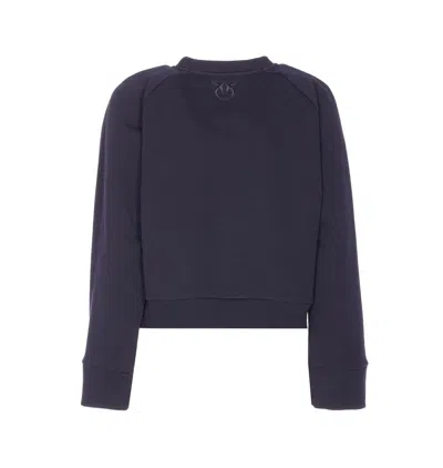 Pinko Crewneck Knitwear With Gold Logo Buttons In Multi