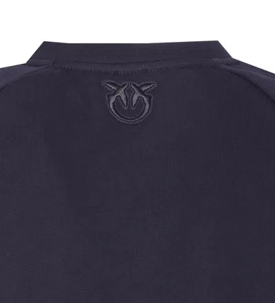 Pinko Crewneck Knitwear With Gold Logo Buttons In Multi