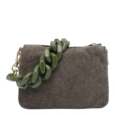 My Best Bag Firenze Chain Detail Shoulder Bag With Detachable Strap In Brown