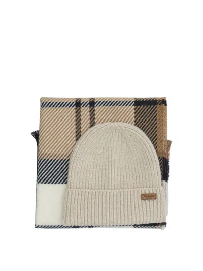 Barbour Pendle Hat And Blair Scarf Set In Brown