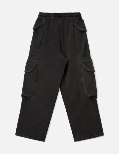 Entire Studios Washed Cargo Sweatpants In Black