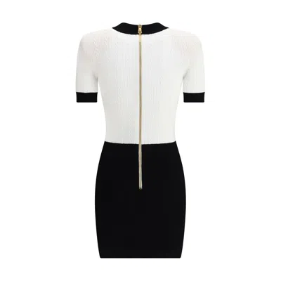 Balmain Two-tone "bodycon" Dress In Multi
