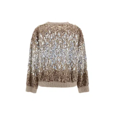 Brunello Cucinelli Women Mohair Sweater In Brown