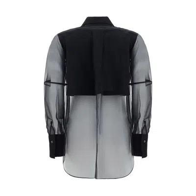 Brunello Cucinelli Shiny Trims Shirt And Blouse Black In Black
