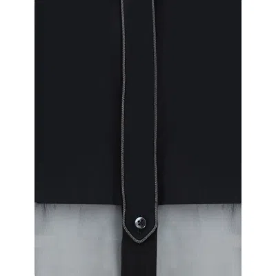 Brunello Cucinelli Shiny Trims Shirt And Blouse Black In Black