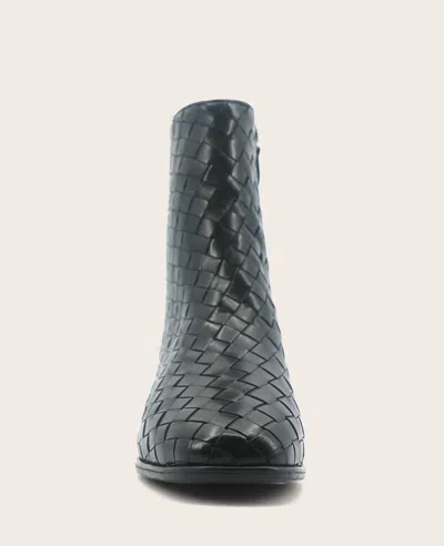Gentle Souls - Elodie Leather Woven Side Zip Boot In Multi