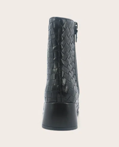 Gentle Souls - Elodie Leather Woven Side Zip Boot In Multi