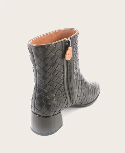 Gentle Souls - Elodie Leather Woven Side Zip Boot In Multi