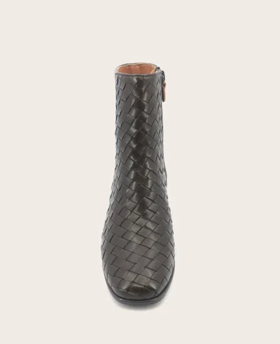 Gentle Souls - Elodie Leather Woven Side Zip Boot In Multi