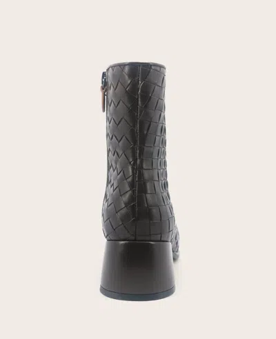 Gentle Souls - Elodie Leather Woven Side Zip Boot In Multi