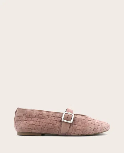 Gentle Souls Winifred Woven Mary Jane Flat In Pink