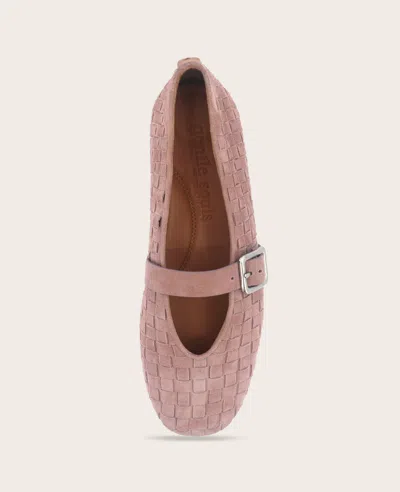 Gentle Souls Winifred Woven Mary Jane Flat In Pink