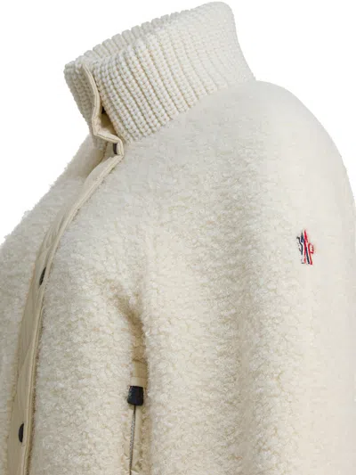 Moncler Short Puffer Jacket Ayles With High Collar In Black