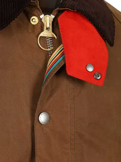 Barbour X Paul Smith Ba X Paul Smith Transp Wax Jkt Aw25 Wax Cot Outw Jackets Beige In Brown