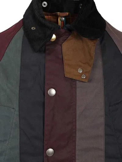 Barbour X Paul Smith Ba X Paul Smith Transp Wax Jkt Aw25 Wax Cot Outw Jackets Multicolor In Burgundy