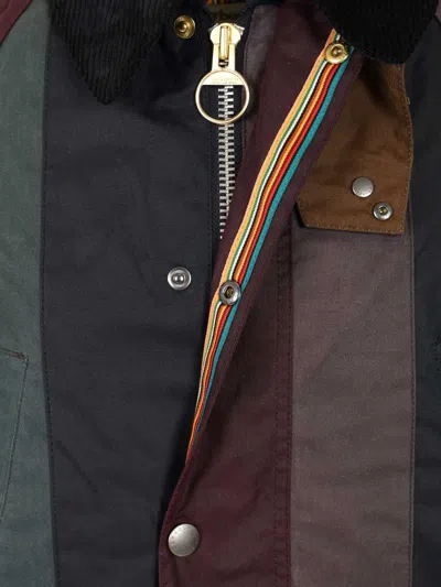 Barbour X Paul Smith Ba X Paul Smith Transp Wax Jkt Aw25 Wax Cot Outw Jackets Multicolor In Burgundy