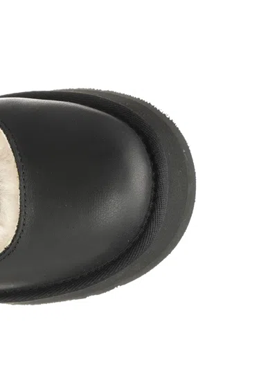 Ugg Round Toe Lace-up Shoes With Platform Sole In Black