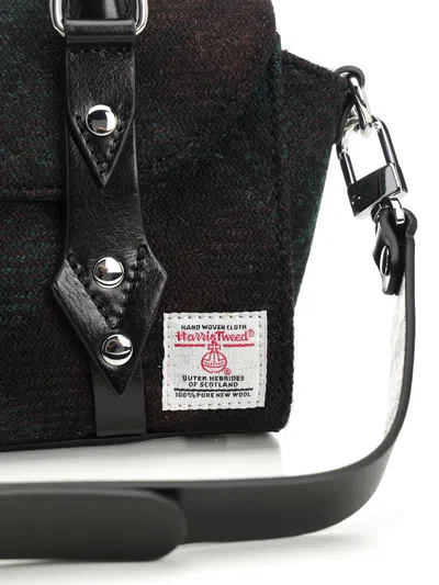 Vivienne Westwood Bettina Mini Crossbody Harris Tweed Check Dark-check In Metallic