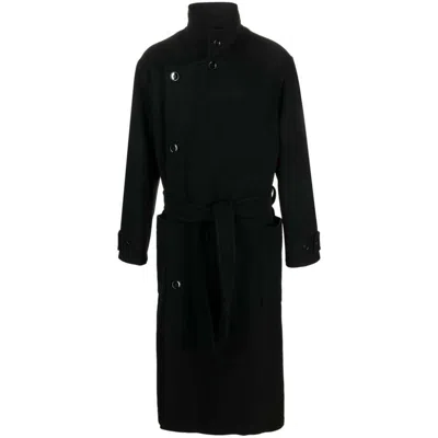 Lemaire Black Coats In Black