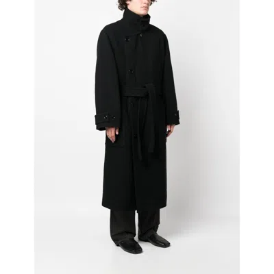 Lemaire Black Coats In Black