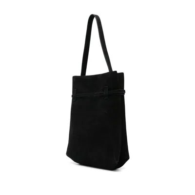 Manu Atelier Black Tote Bags In Black