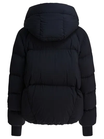 Moncler Ski Jacket With Hood And Elastic Cuffs In Black