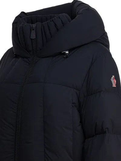 Moncler Ski Jacket With Hood And Elastic Cuffs In Black