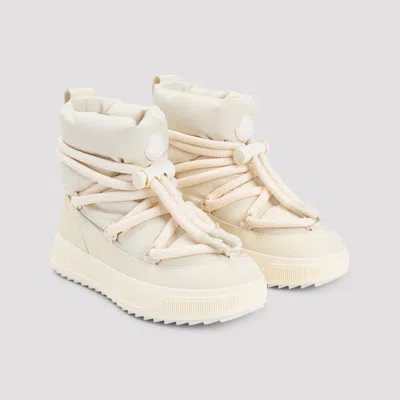 Moncler High-top Snow Boots Padded Collar In Neutral