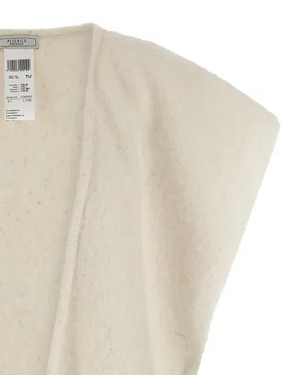 Peserico Circular Gauze Cape In Gray