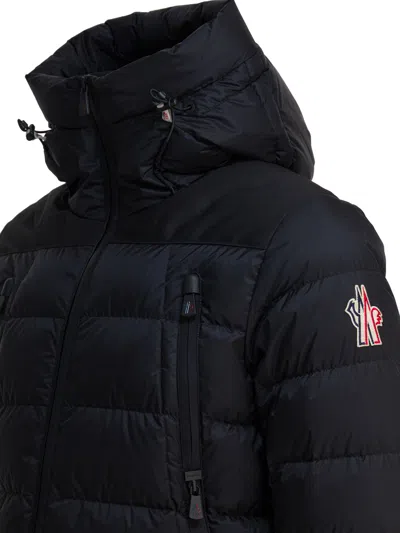 Moncler Hooded Quilted Ski Down Jacket In Black
