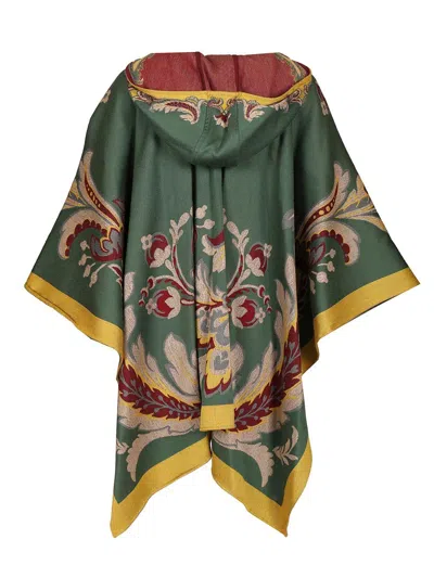 Etro Cape With Pasly Motif Scarves And Foulards Multicolor In Green