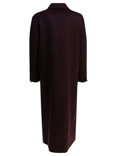 Brunello Cucinelli Cashmere Coat Coats Red In Burgundy