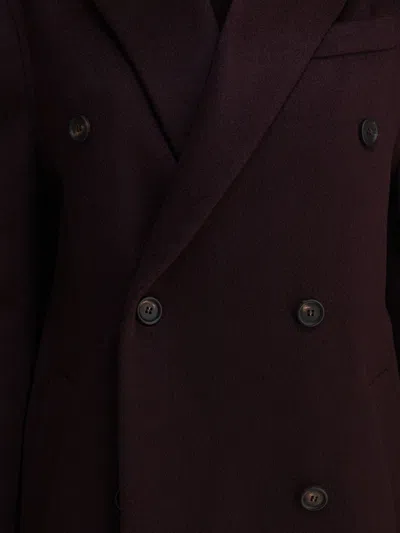 Brunello Cucinelli Cashmere Coat Coats Red In Burgundy