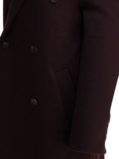 Brunello Cucinelli Cashmere Coat Coats Red In Burgundy