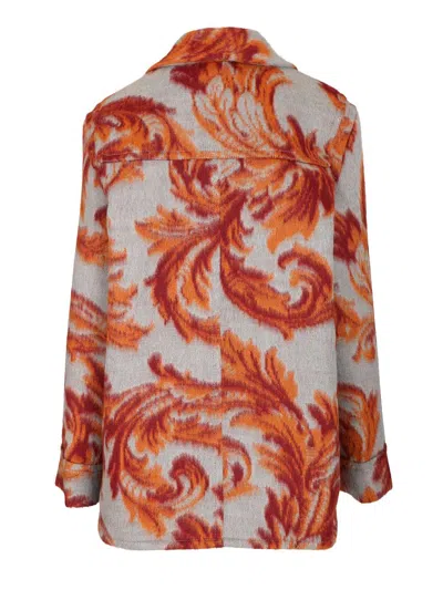Etro Coat With Pasley Motif Coats Multicolor In Multi