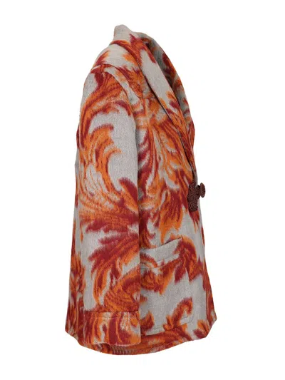 Etro Coat With Pasley Motif Coats Multicolor In Multi