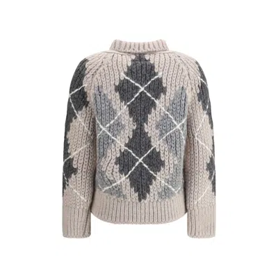 Ermanno Scervino Argyle-pattern Knitted Cardigan In Multi