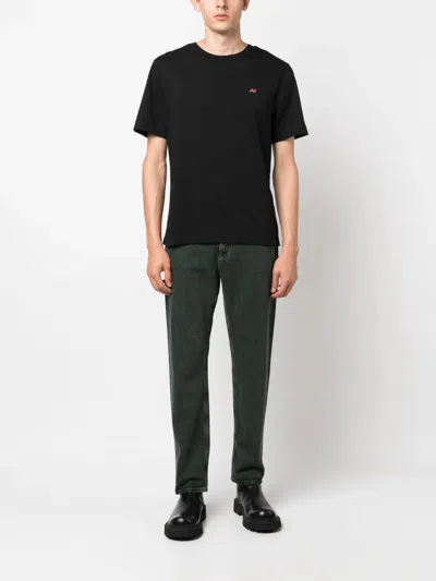 Missoni Logo Embroidery Cotton Jersey T-shirt In Blue