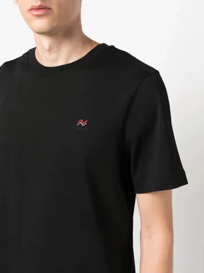 Missoni Logo Embroidery Cotton Jersey T-shirt In Blue