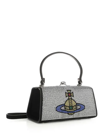 Vivienne Westwood Doll Xl Frame Purse Handbags Silver In Silver