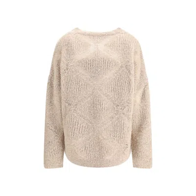 Giorgio Armani Women V-neck Cashmere And Alpaca Blend Sweater In Neutral