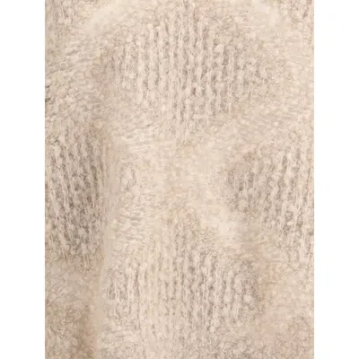 Giorgio Armani Women V-neck Cashmere And Alpaca Blend Sweater In Neutral